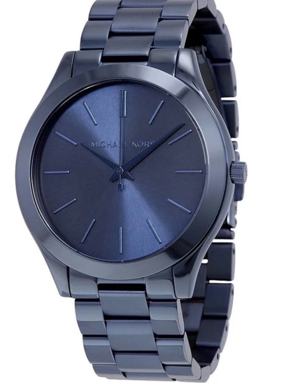Michael Kors Slim Runway Blue Stainless Steel Watch, model MK3419 - Picture 1 of 4